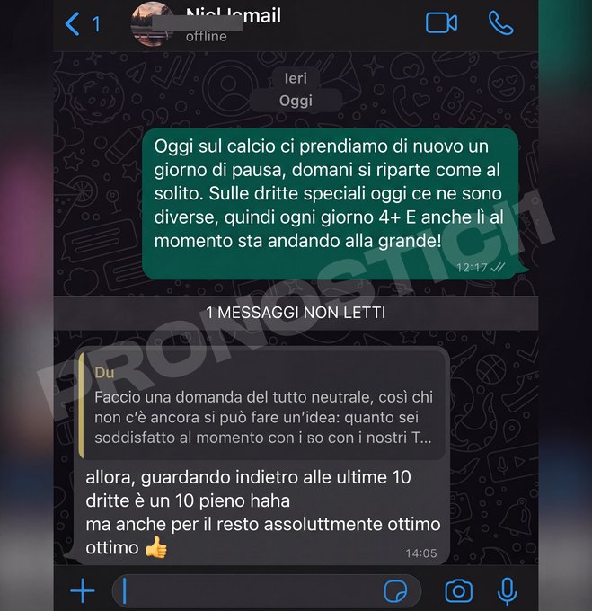Prova di un cliente